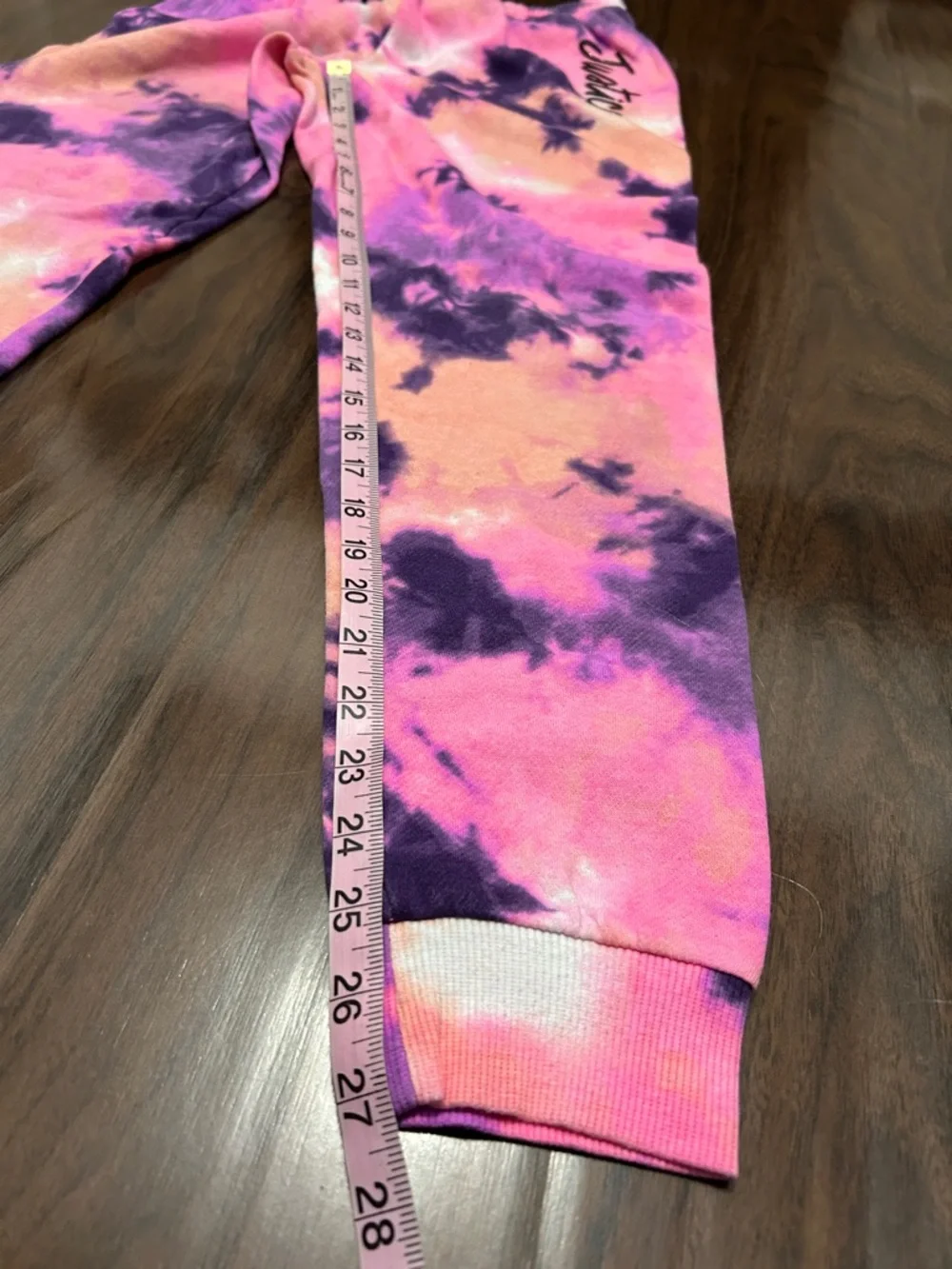 Justice Pink and Purple Tie-Dye Joggers